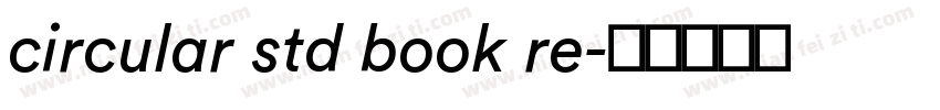circular std book re字体转换